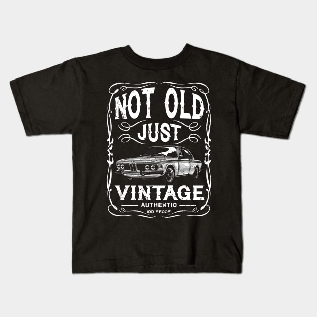 Not Old Just Vintage American Classic Car Birthday Kids T-Shirt by joneK